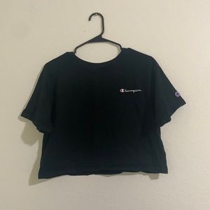 Small black Champion crop top